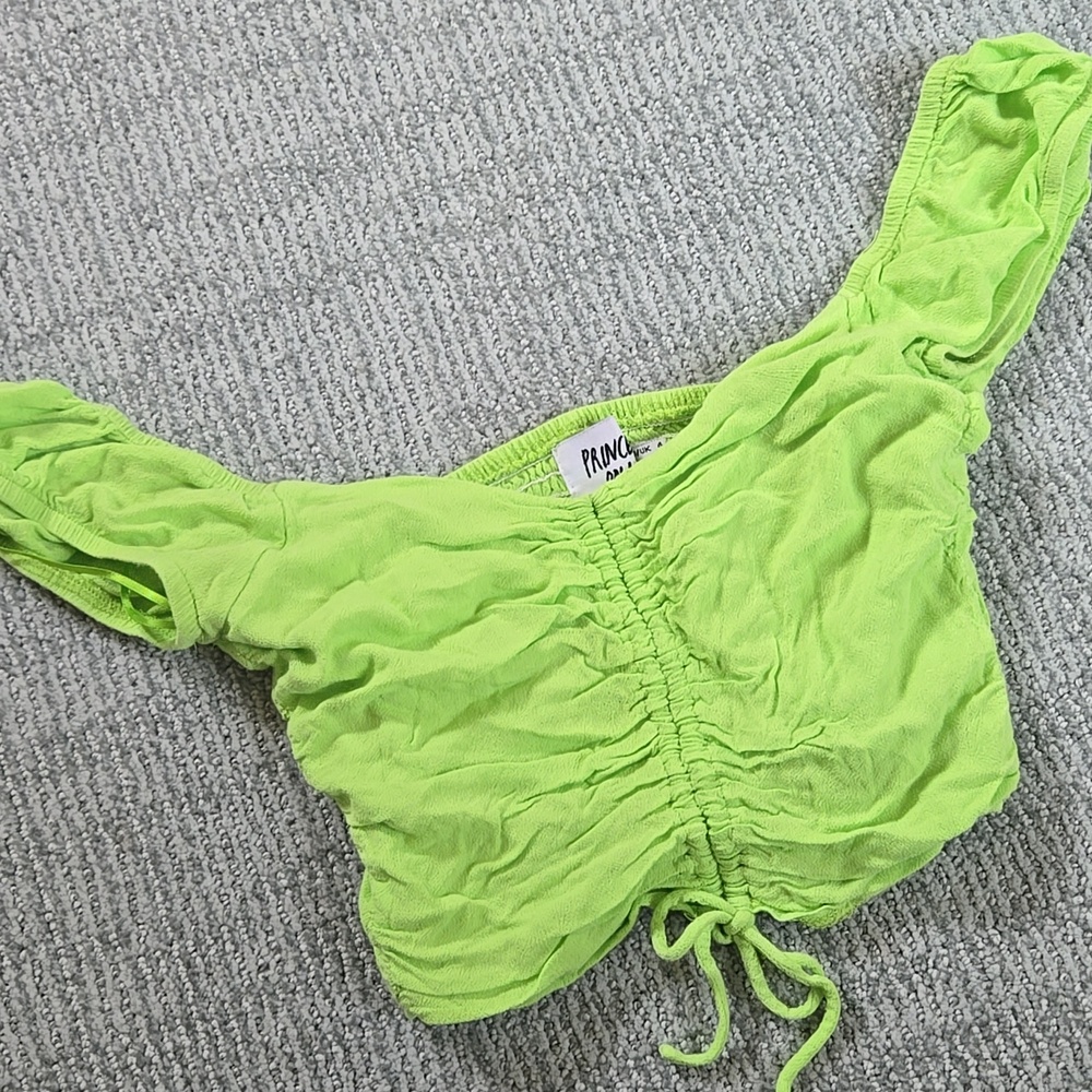 Green Crop Top
